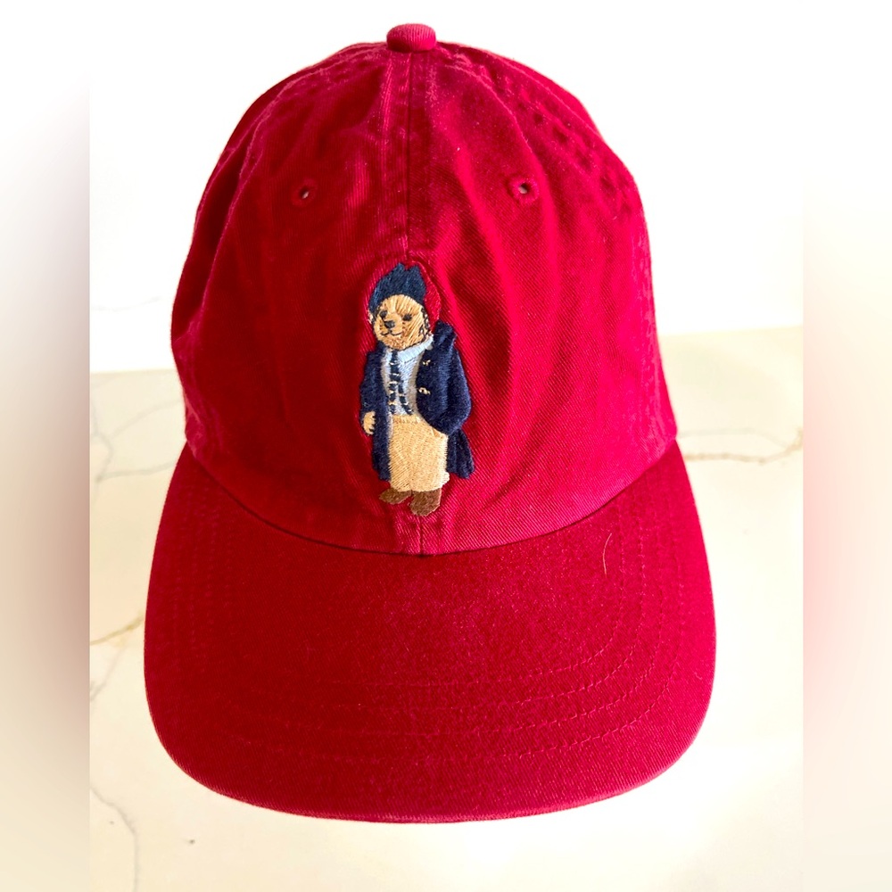 Vintage polo Ralph Lauren bear hat snowbeach USA p-wing  graphic